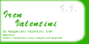 iren valentini business card
